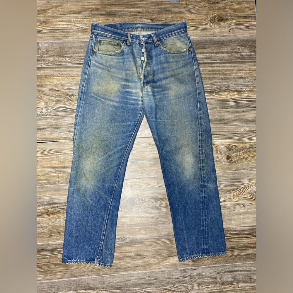 Vintage Levi's 501 Redline Selvedge Denim #6 Button Fly 70s USA Jeans 30x29